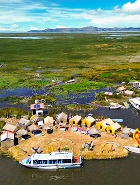 Lago Titicaca, isla flotante