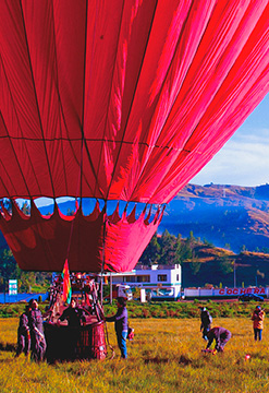 Globo aerostático en Cusco