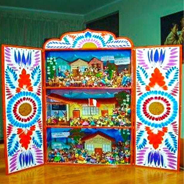 Retablo ayacuchano del maestro Edwin Pizarro Lozano