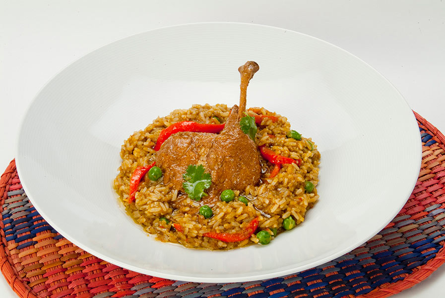 Arroz con pato a la chiclayana