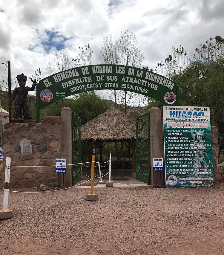 Entrada de Humedales de Huasao